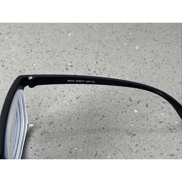 Eyebuydirect Milo 54-17-147 C1 Matte Black Plastic Eyeglasses FRAMES ONLY square - Picture 2 of 3